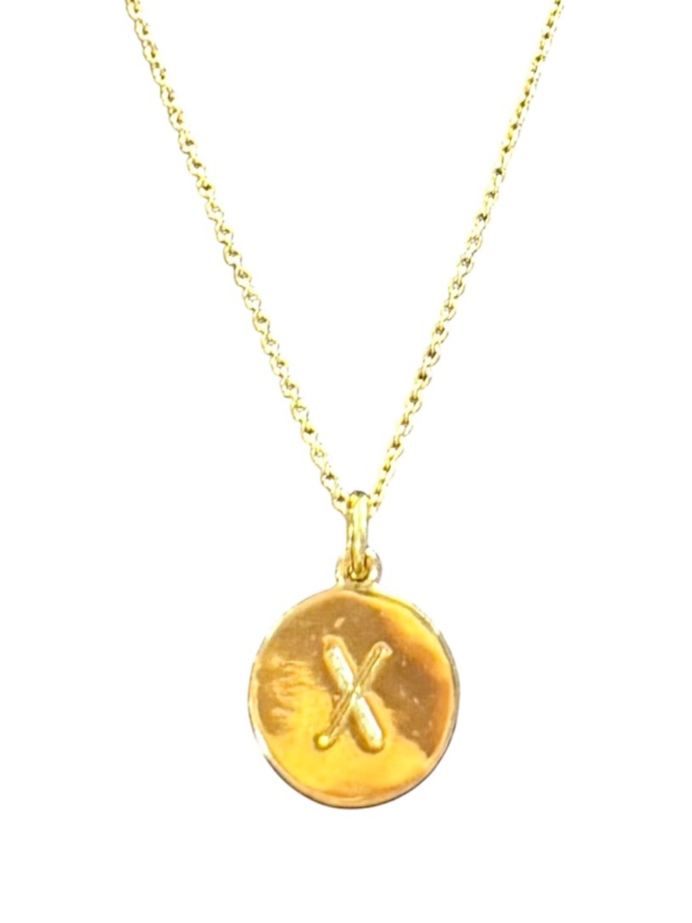 kate spade Gold Disc X Initial One in a Million Pendant Necklace